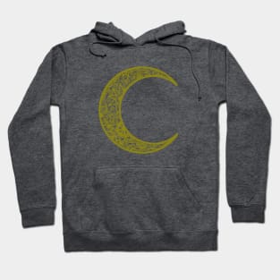 Green Henna Crescent Moon Hoodie